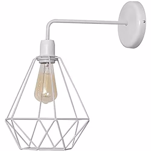 Netlighting Helam Karo Modern Metal Wall Lamp, White, H 40 cm x W 35 cm x D 35 cm