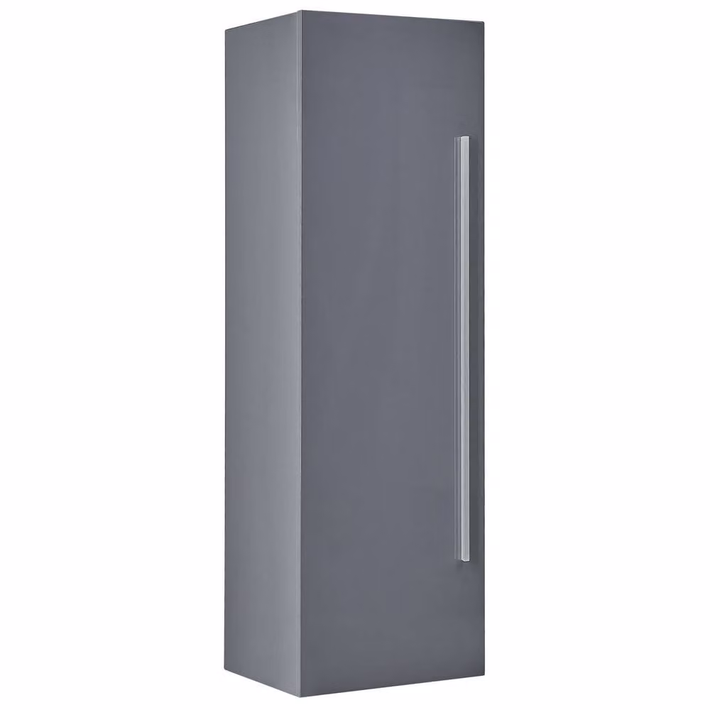 Wyld and Coco Grey MDF Wall Mounted Bathroom Cabinet with Internal Shelves and Hinged Doors – 1