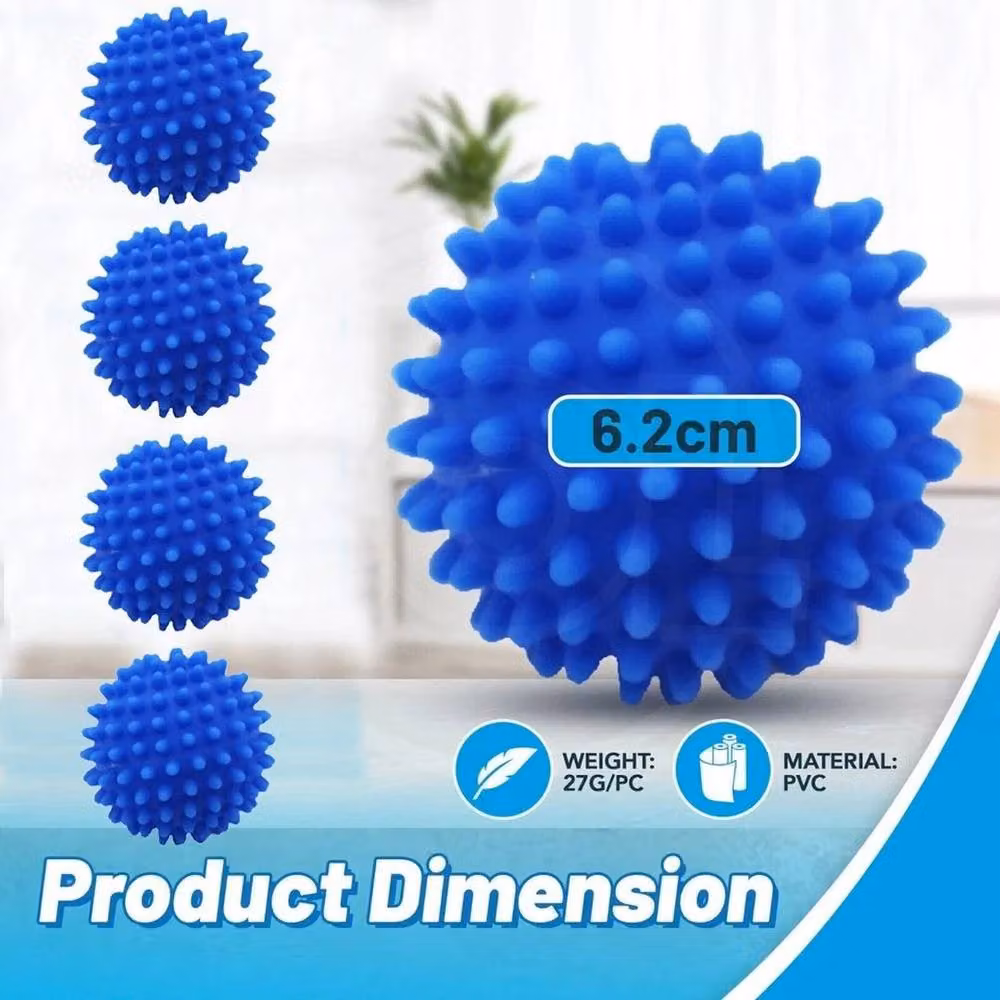 FLAVORA 4-Piece Reusable Tumble Dryer Balls in Blue – 4