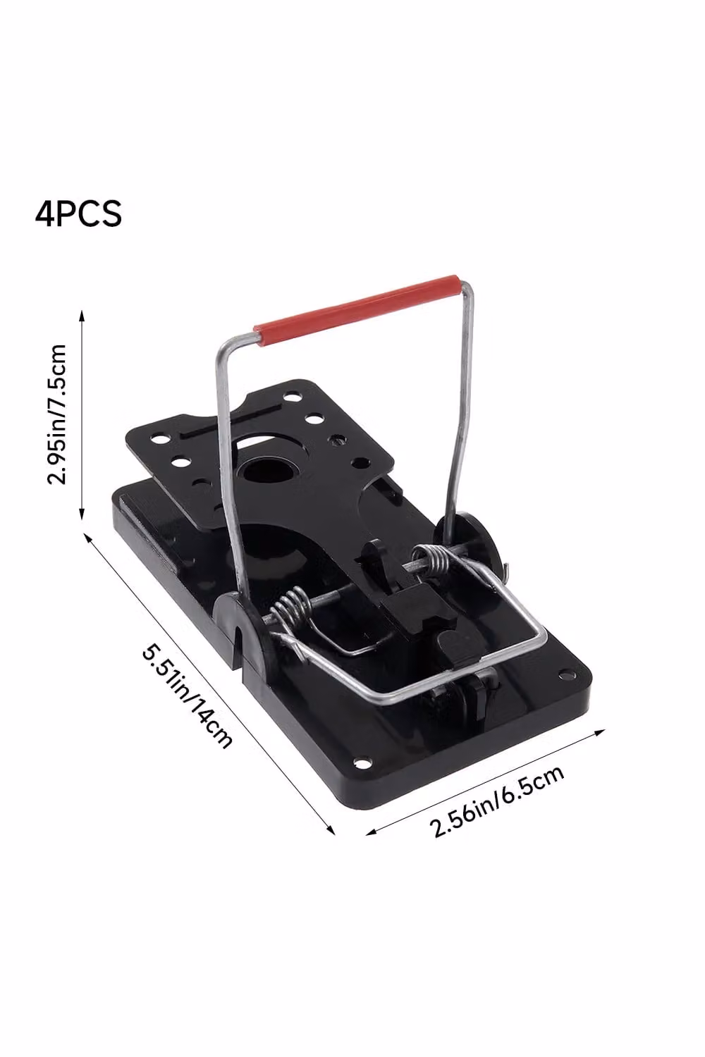 Living and Home Set of 4 Black Plastic Mouse Traps – 3