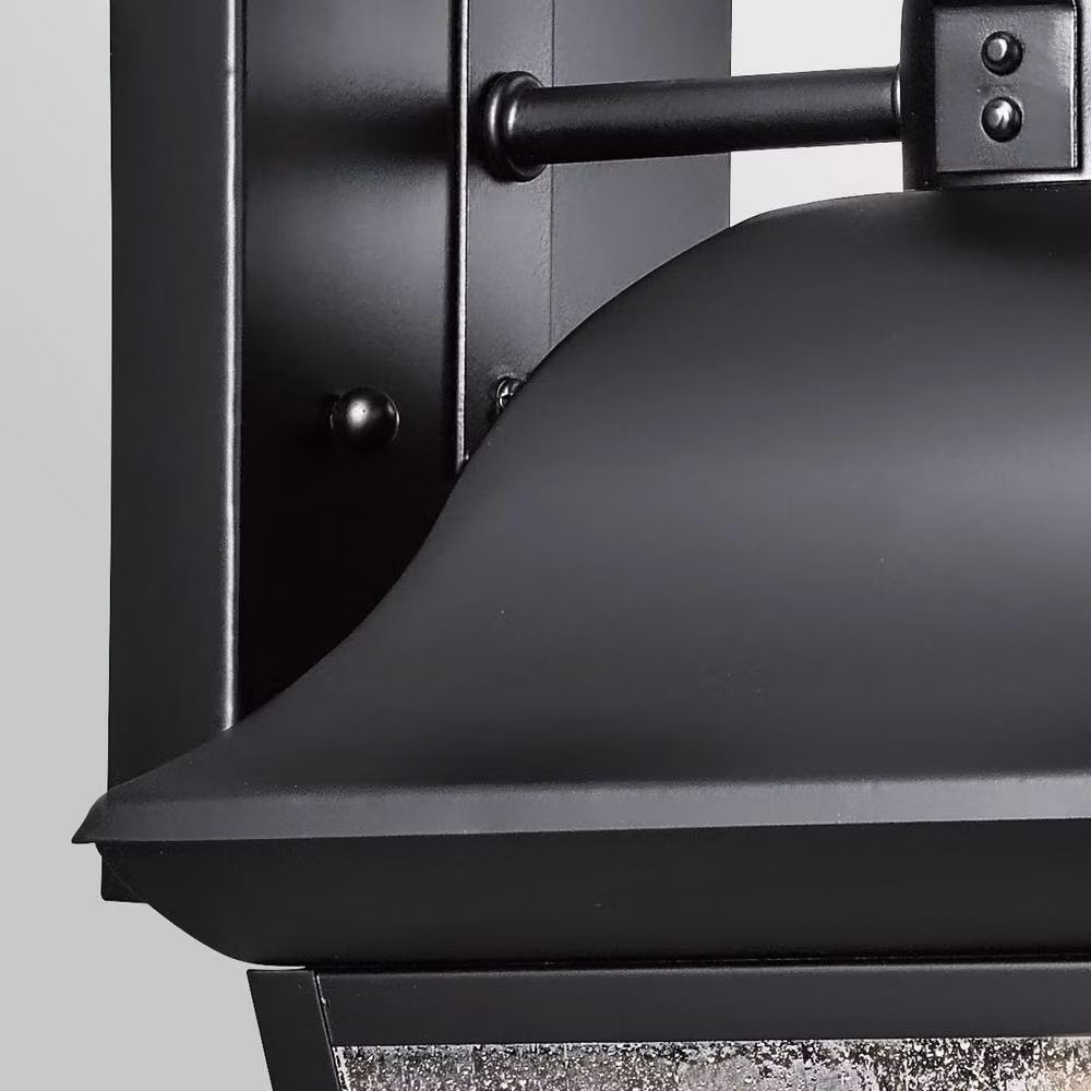 Netlighting Mount Vernon Medium Black Wall Lantern with Transparent Glass IP44 – 4
