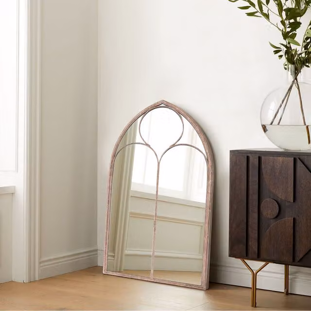 Livingandhome Vintage Gold Window Wall Mirror