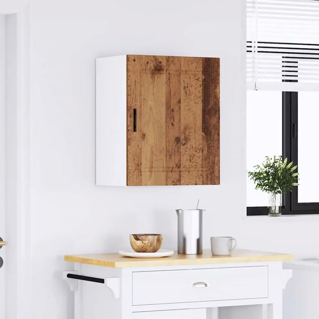 Berkfield Home Porto Kitchen Wall Cabinet in Grey and Brown Engineered Wood – 2