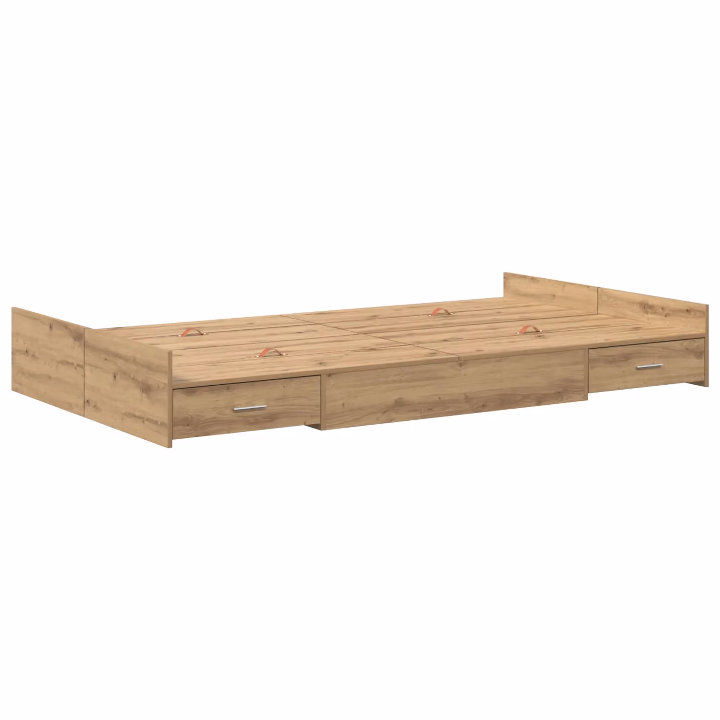 Berkfield Home Artisan Oak Storage Bed Frame with Drawers, Brown, W: 120 cm, L: 200 cm – 2