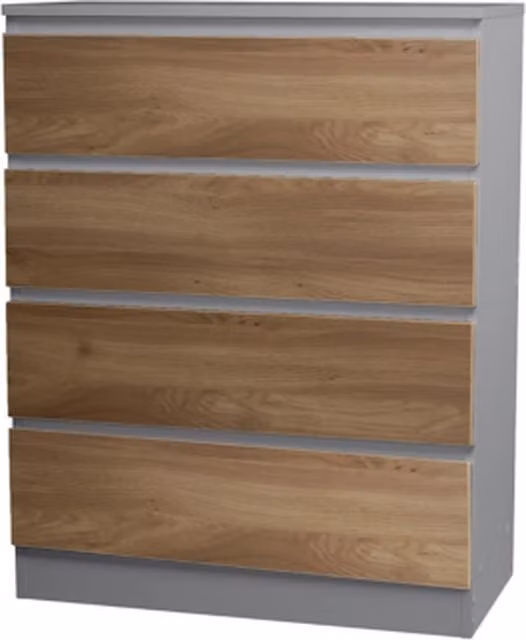 URBNLIVING Modern Grey Wooden Chest of Drawers