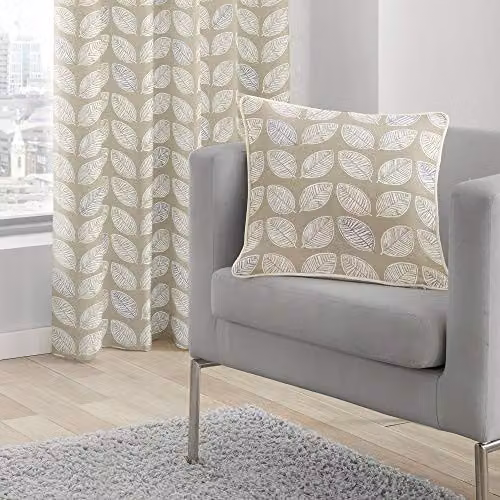 Fusion Delft Floral Cotton Filled Square Cushion in Beige, W/D/H: 43 x 43 x 43 cm – 2