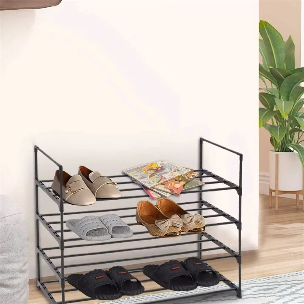 Nordara 4-Tier Metal Shoe Rack in Black – 2