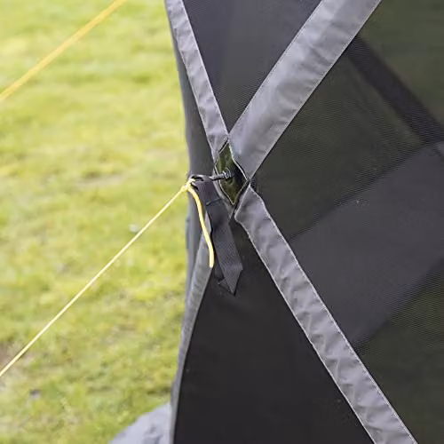 Maypole Grey 6 Sided Pop-Up Screenhouse Water Resistant Gazebo with Mesh Side Walls and UPF 50+ Protection – 5