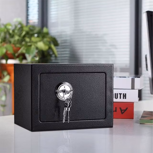 Komore Black Cold-Rolled Steel Mechanical Lock Safe