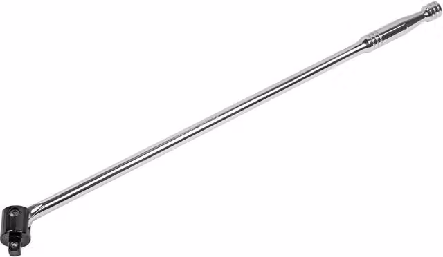 Loops 600mm Breaker Pull Bar with 1/2 inch Square Drive Knuckle and Spring Loaded Socket Retention in Silver Chrome Vanadium