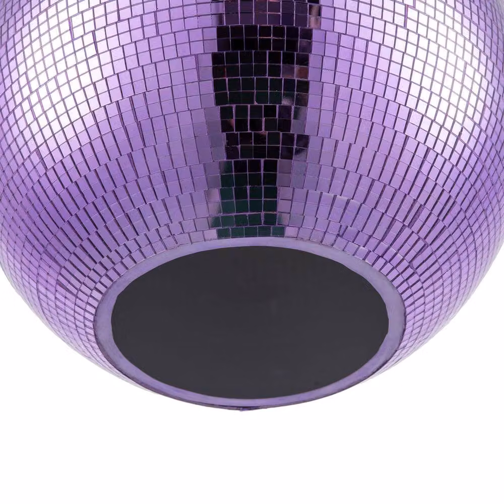 Happy Homewares Shiny Disco Mosaic Ball Pendant Shade in Purple Retro Style – 4