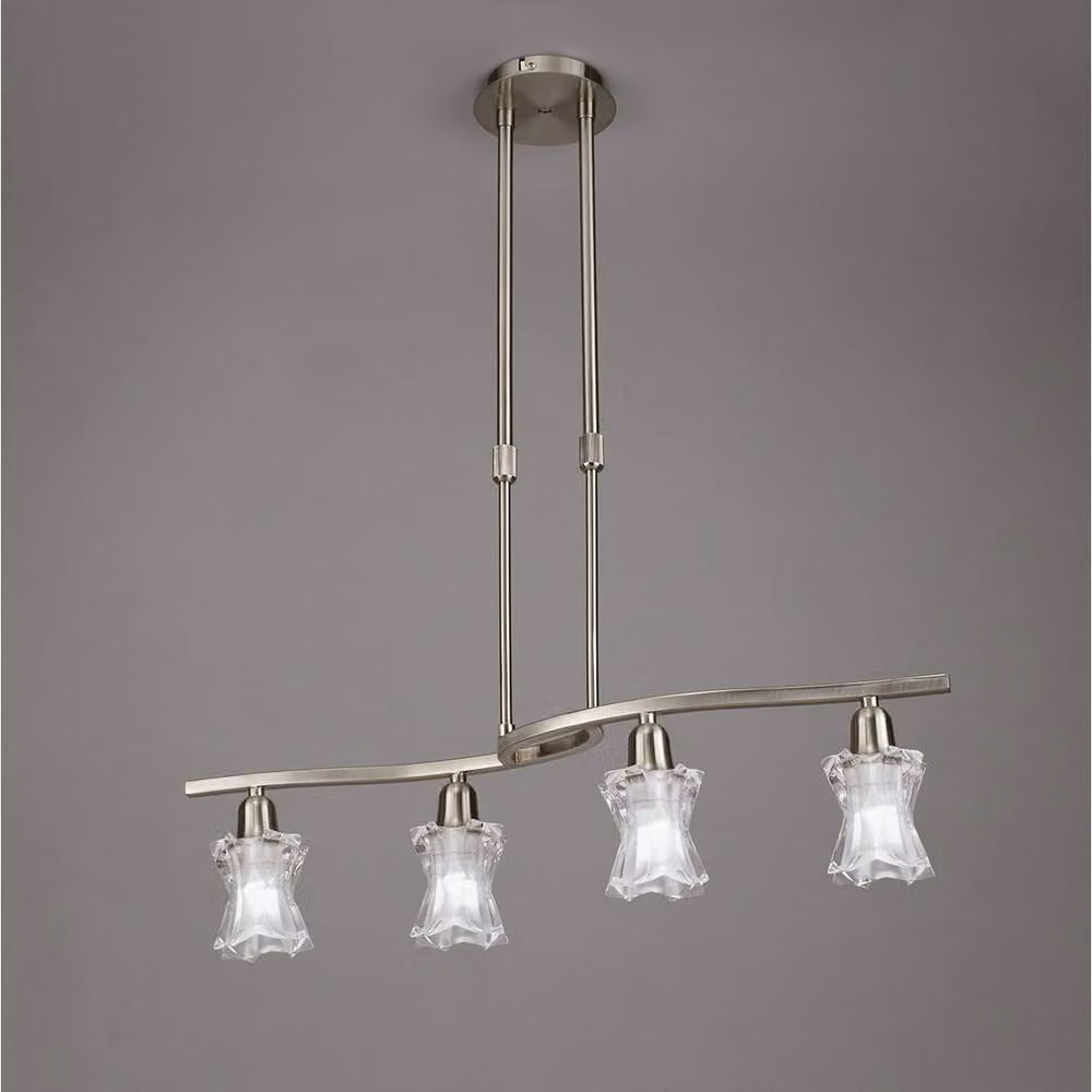 Netlighting Alaska Telescopic 4 Light Bar Ceiling Light in Grey Satin Nickel – 2