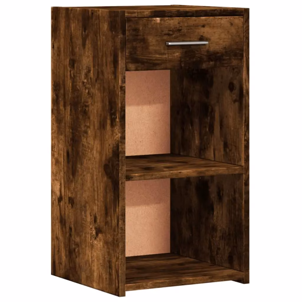 Berkfield Home Bedside Cabinet in Smoked Oak Brown, W/D/H: 35 x 34 x 65 cm – 2