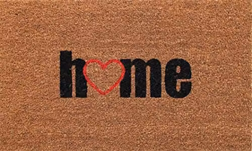 Coco&Coir Brown Coir Door Mat with Non-Slip Rubber Backing, W: 45 cm, D: 75 cm – 1