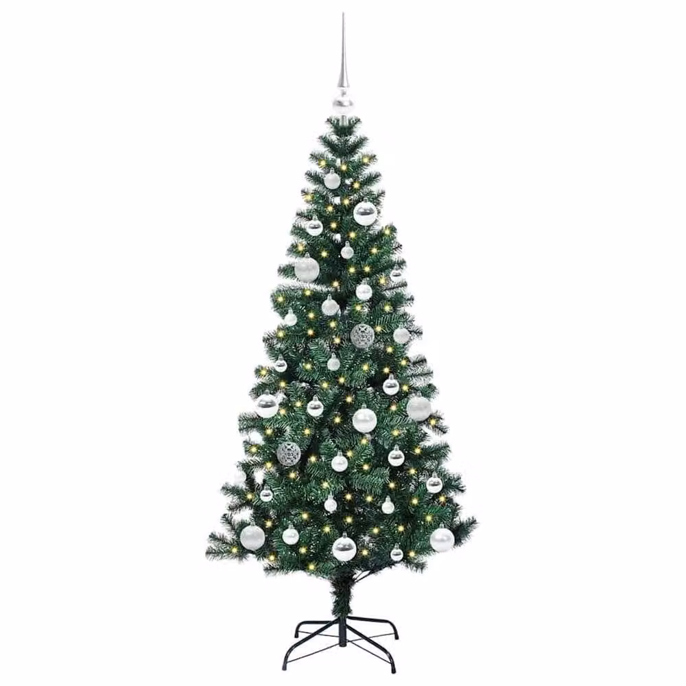 Berkfield Home Pre-lit Artificial Christmas Tree, Green, Height: 150 cm – 3