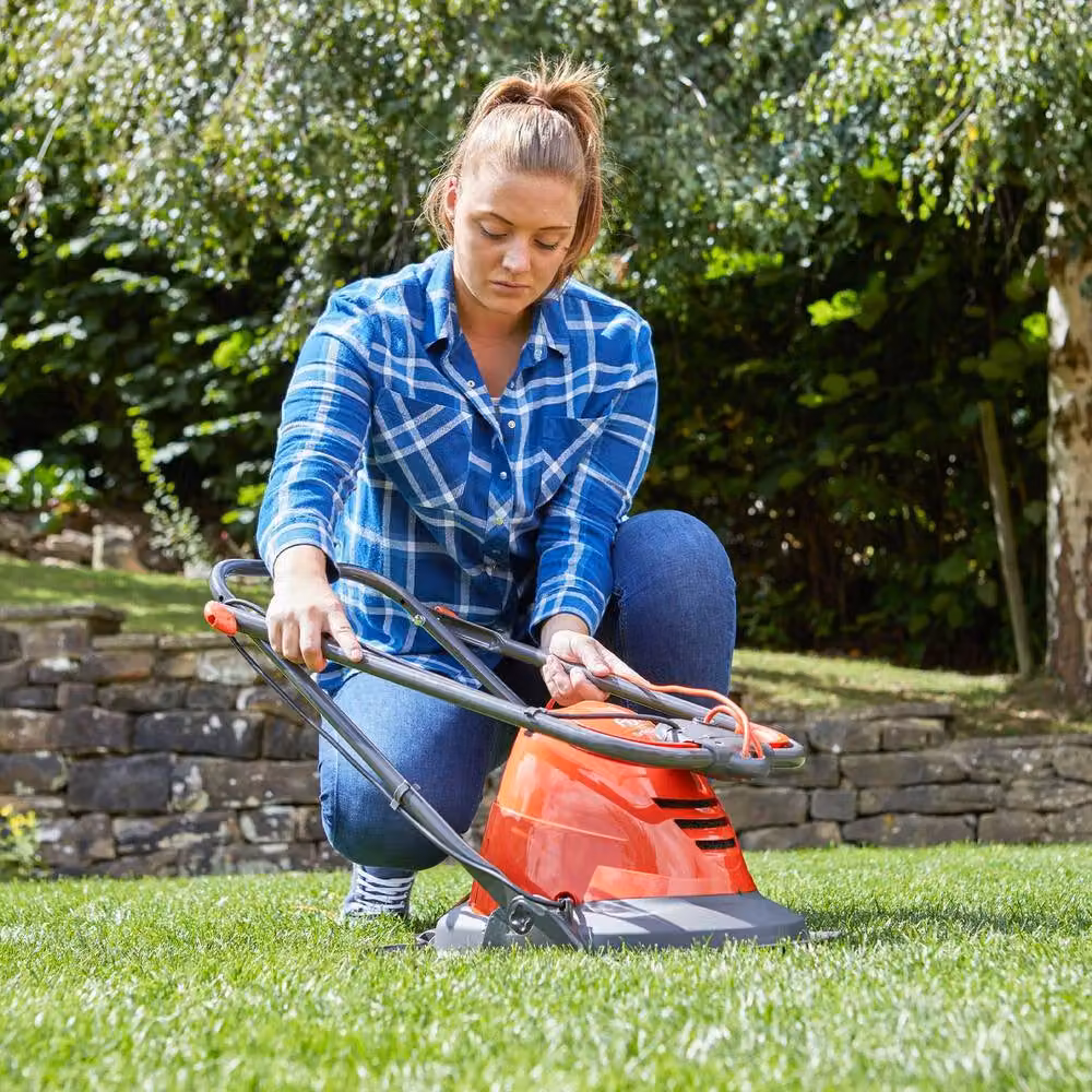 Flymo Turbo Lite 250 Corded Electric Hover Lawnmower in Orange and Grey – 4