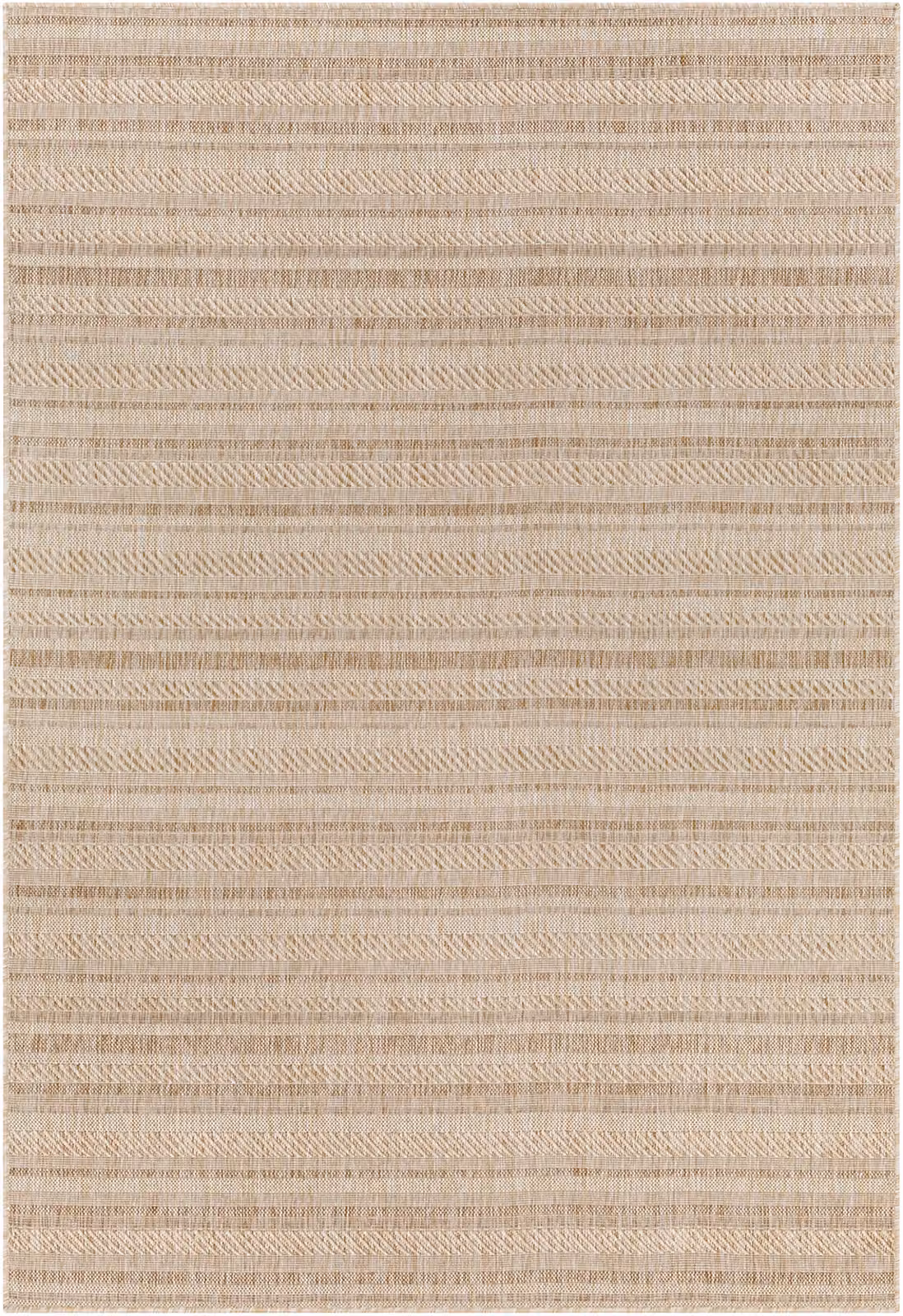 Livabliss Aegean Boho Striped In- & Outdoor Round Rug in Brown and Beige, Diameter: 160 cm – 2