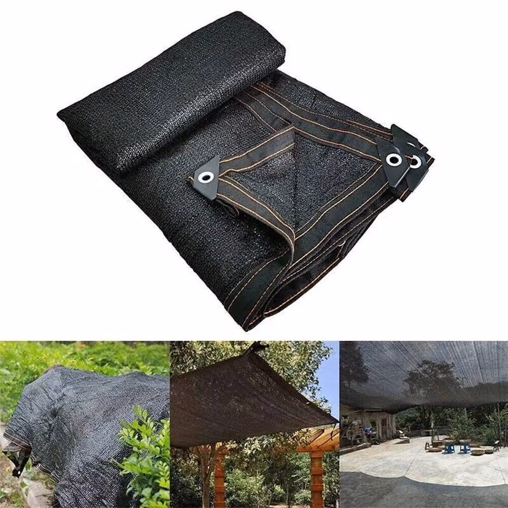NESTLUNE UV Resistant Black HDPE Shade Sail Mesh Tarp, W: 100 cm, H: 15 cm – 3