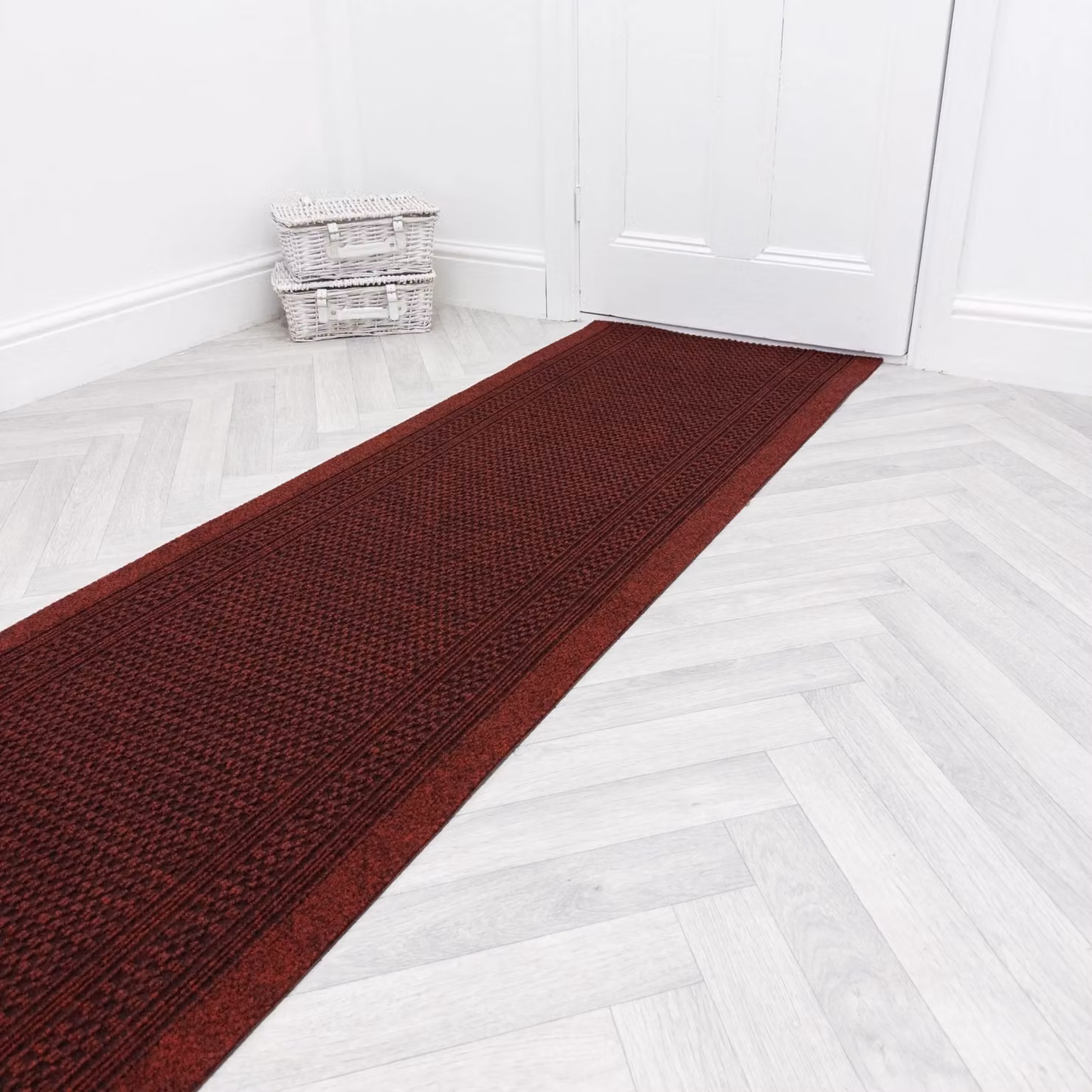 runrug Aztec Red Long Hallway Carpet Runner, W: 66 cm, L: 420 cm – 5