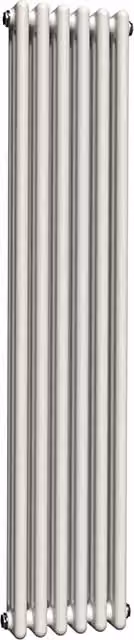 Lux Heat Vertical Coloured Column Radiator in Antique White, H 150 cm x W 29 cm