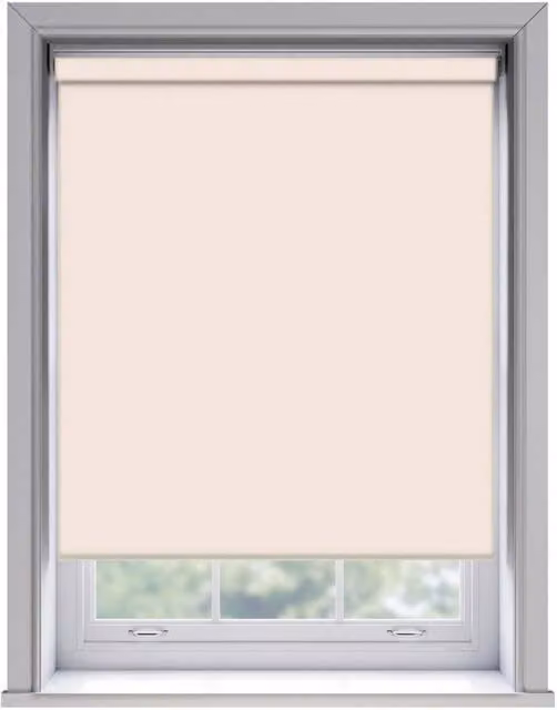 NewEdgeBlinds No Drill Thermal Blackout Roller Blind, Pink, W: 130 cm, H: 170 cm