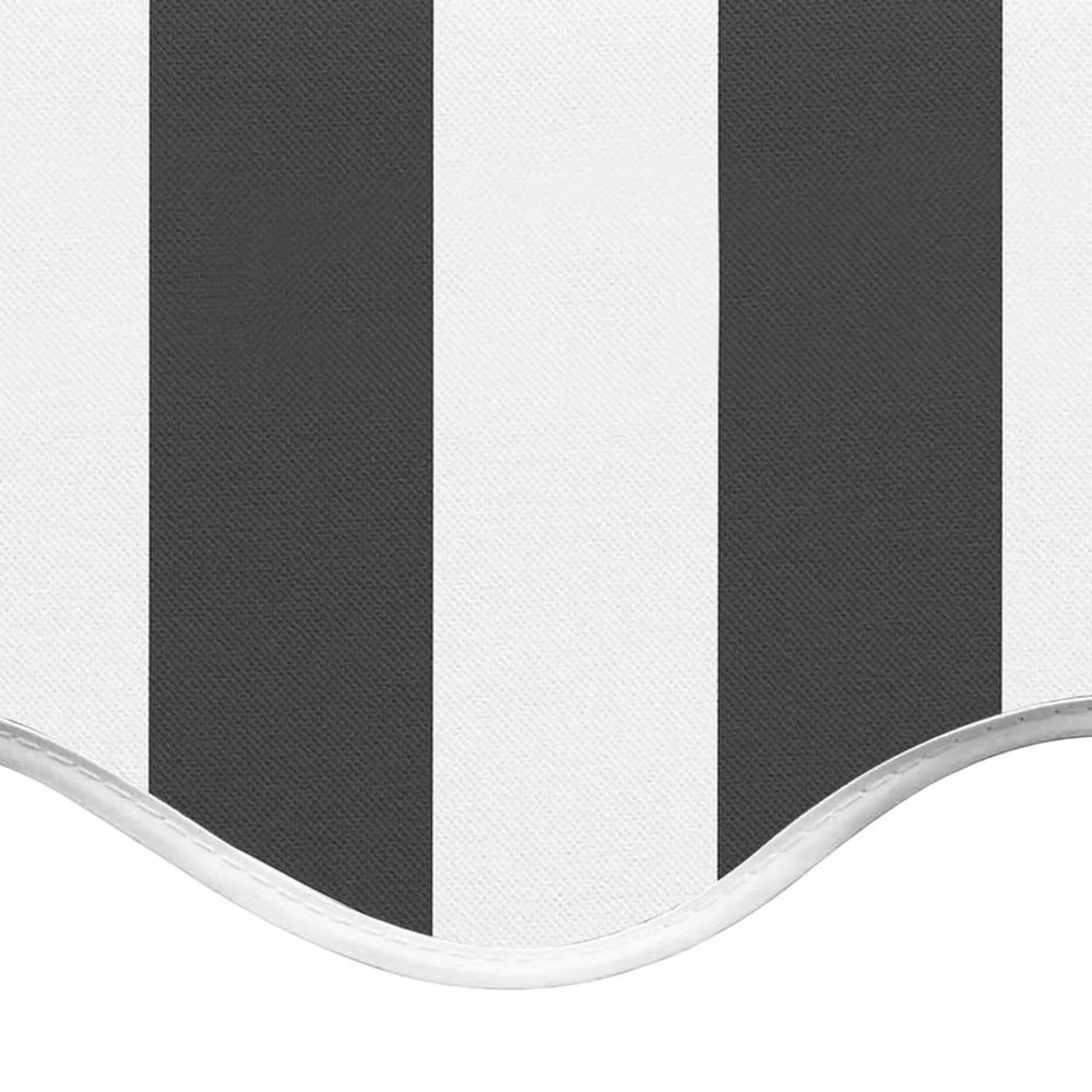 Berkfield Home Replacement Awning Fabric in Anthracite, White and Black, Polyester, W: 4.5 m, D: 3.5 m – 3