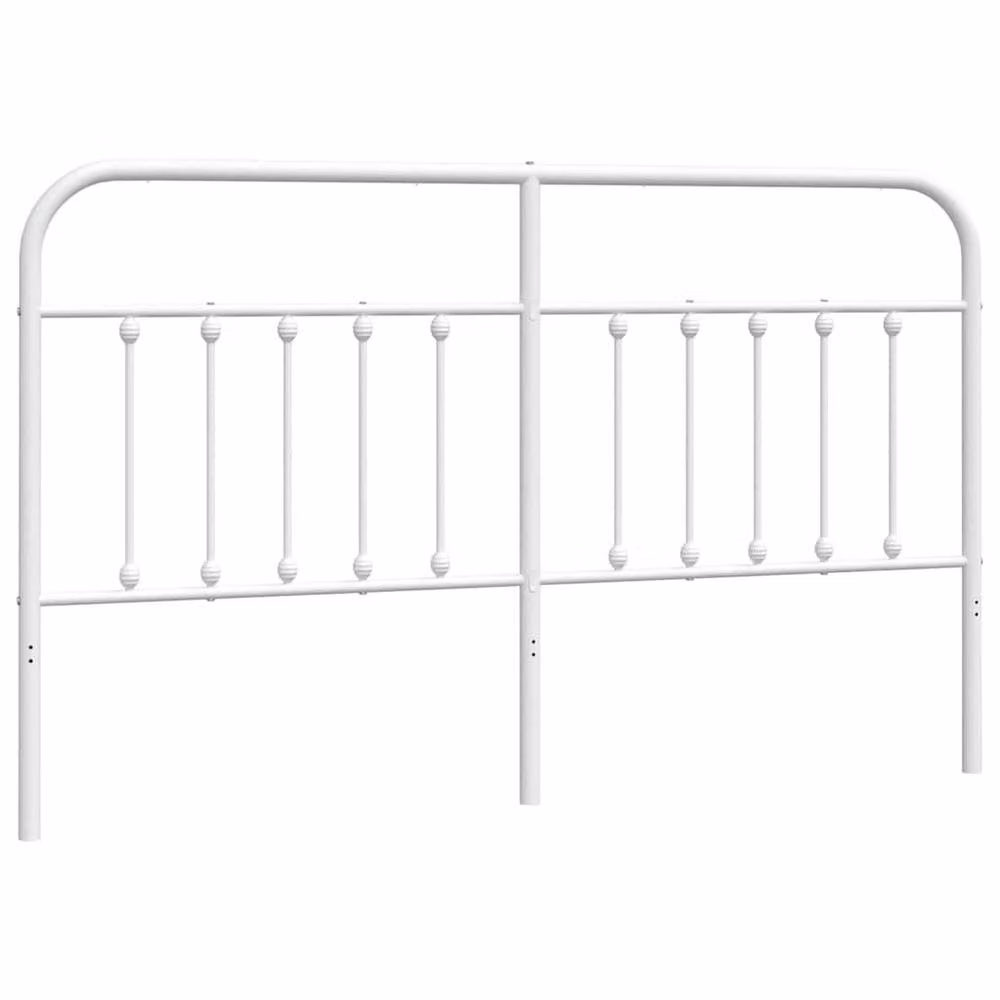 Berkfield Home Metal Headboard in White, 180 cm – 2