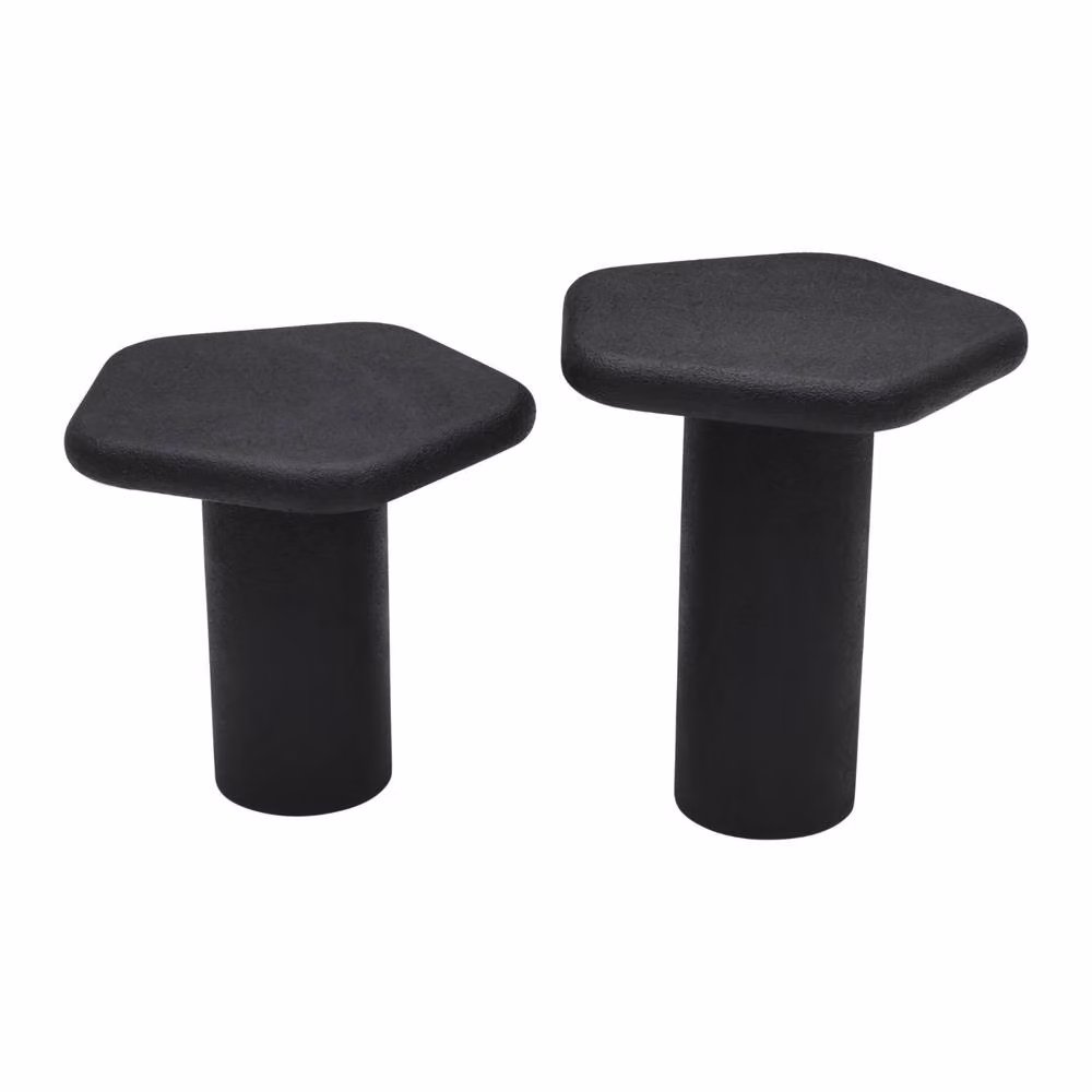 IH Design Baneza Pentagon Shape End Table in Black – 3