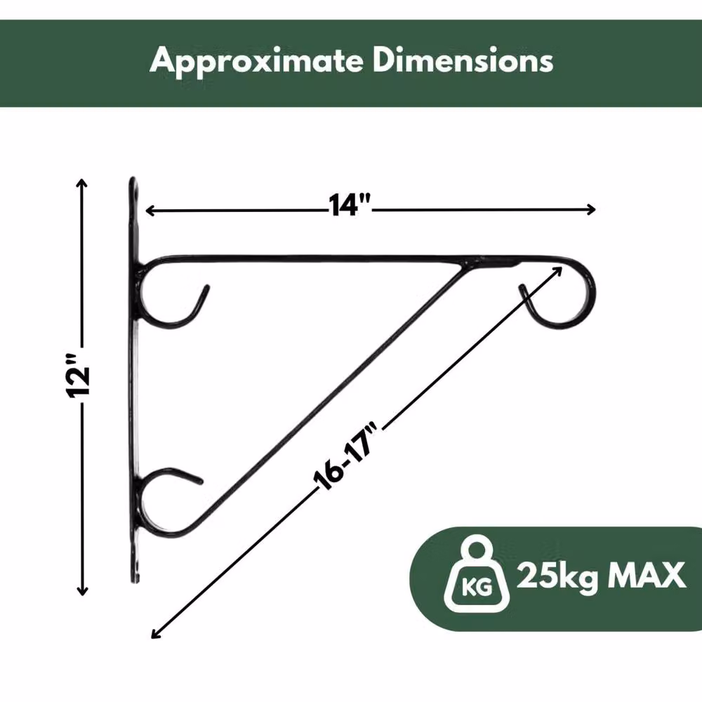 Marco Paul Black Metal Garden Wall Bracket W: 140 cm, H: 100 cm – 2