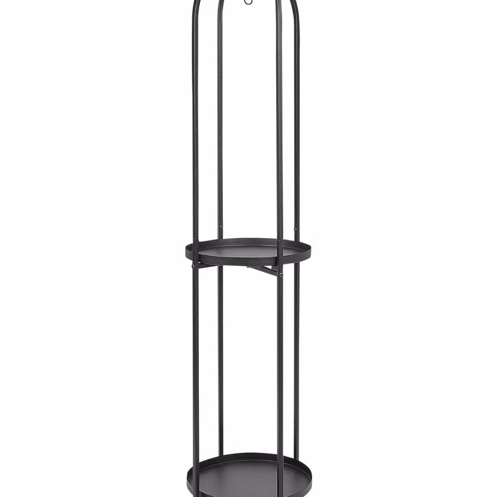 Wyld and Coco Black Metal Industrial Plant Stand, H 160 x W 35 x D 35 cm – 2