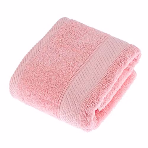 Homescapes Pink Turkish Cotton Hand Towel, 500 GSM, Fluffy and Quick-Drying – 1