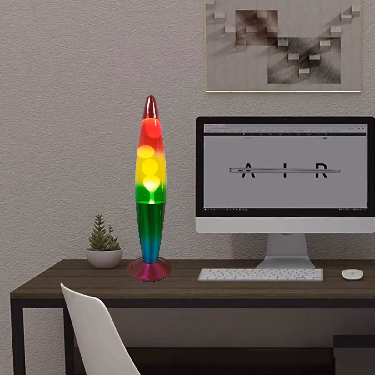 Almineez Magic Retro Liquid Motion Lamp in Multicolour, Aluminium and Glass, Height: 40.64 cm – 2