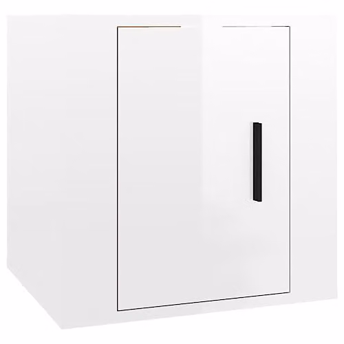 vidaXL Wall Mounted High Gloss White TV Cabinet W/D/H: 40 x 34.5 x 40 cm
