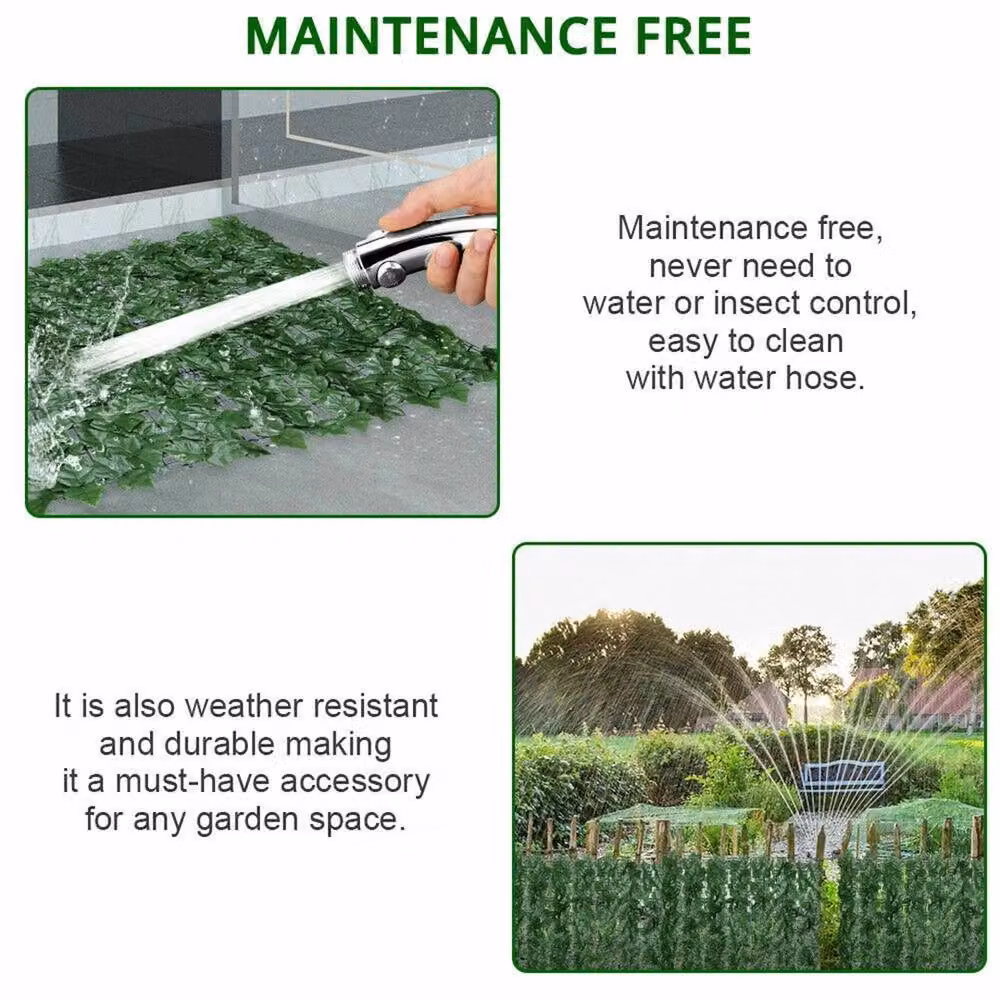 Nordara Green Artificial Ivy Hedge Opaque Wall-Mounted Privacy Screening, Length: 300 cm – 5
