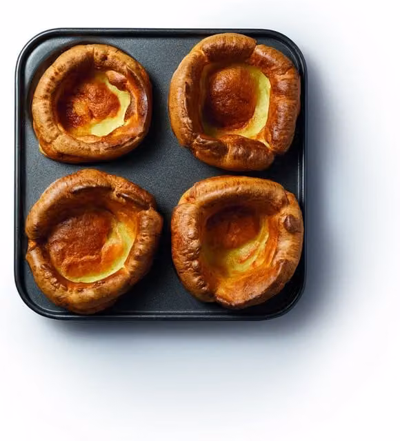 MasterClass Non-Stick 4 Hole Yorkshire Pudding Pan in Grey or Silver