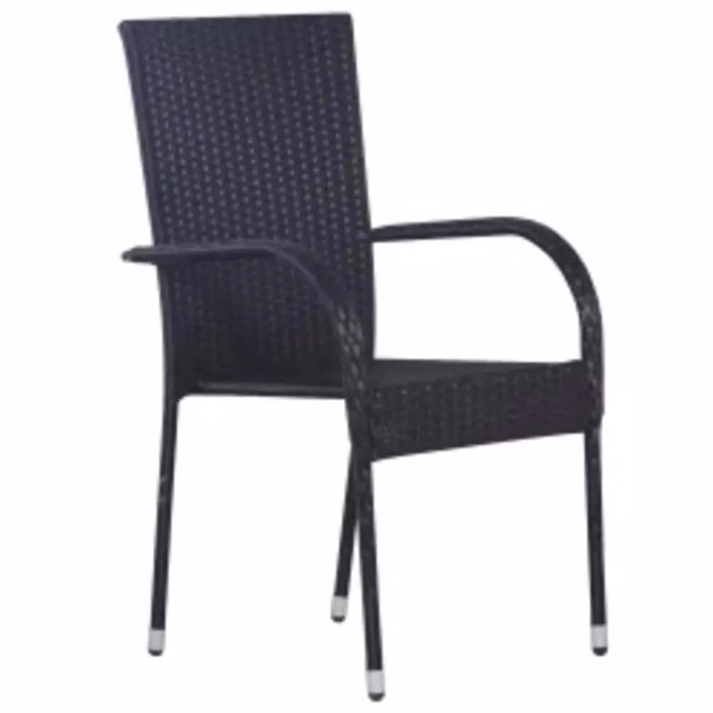 Berkfield Home 7 Piece Outdoor Dining Set in Black Steel and Glass – 3