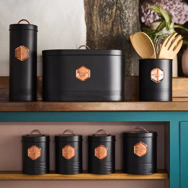 Cooks Professional 7-Piece Airtight and Leakproof Kitchen Storage Set in Black and Copper