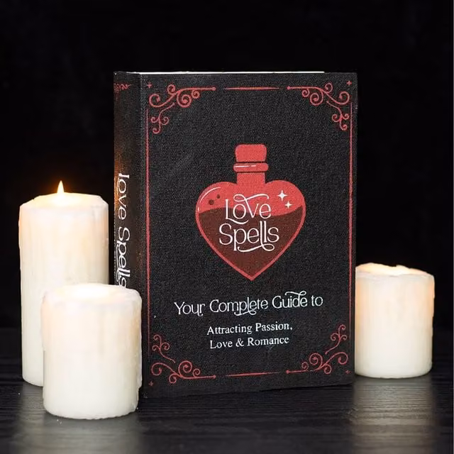 Kingsbury Gifts Love Spells Book Storage Box in Black Cardboard