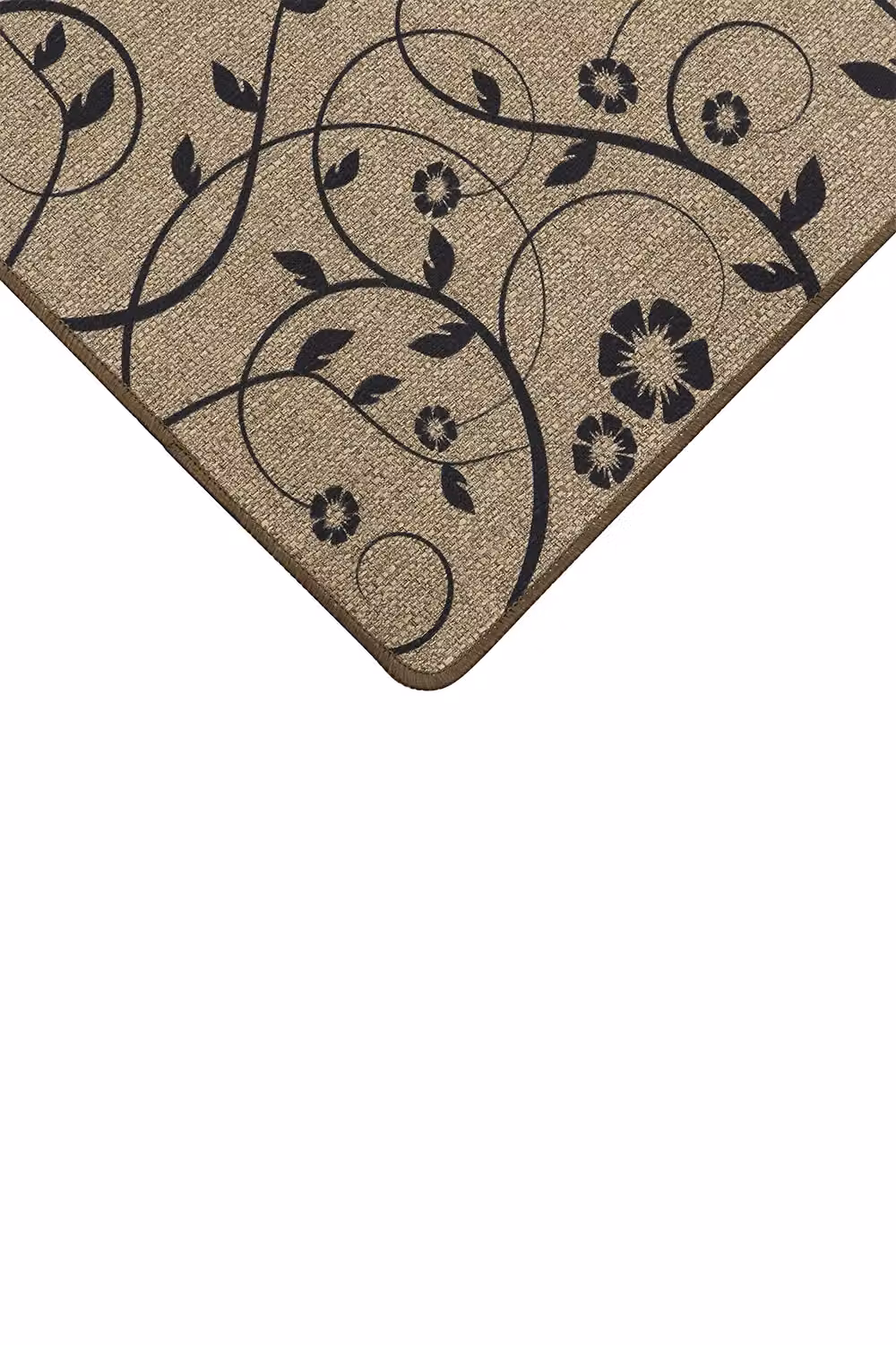 JVL Elegance Floral Machine Washable Indoor Doormat, Beige, W: 50 cm, D: 75 cm – 2