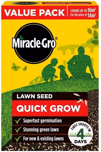 Miracle Gro Quick Grow Ryegrass Lawn Seed, 480g