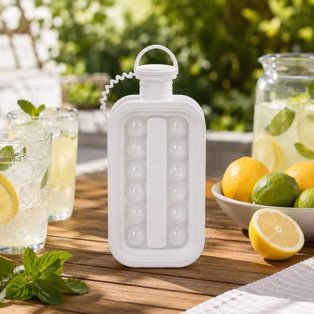 EONLION Silicone Ice Ball Maker and Ice Tray, White – 4