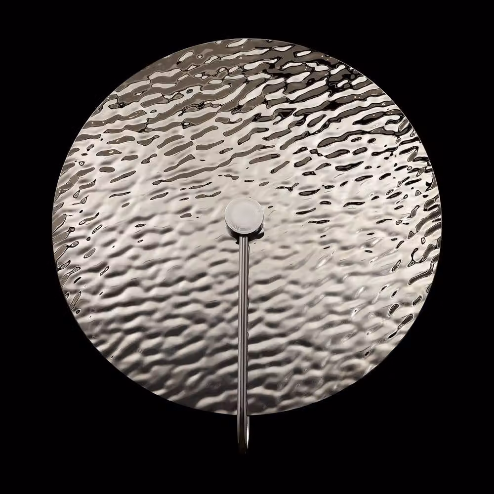 Netlighting Mare Modern Round Wall Lamp in Chrome and Grey – 2