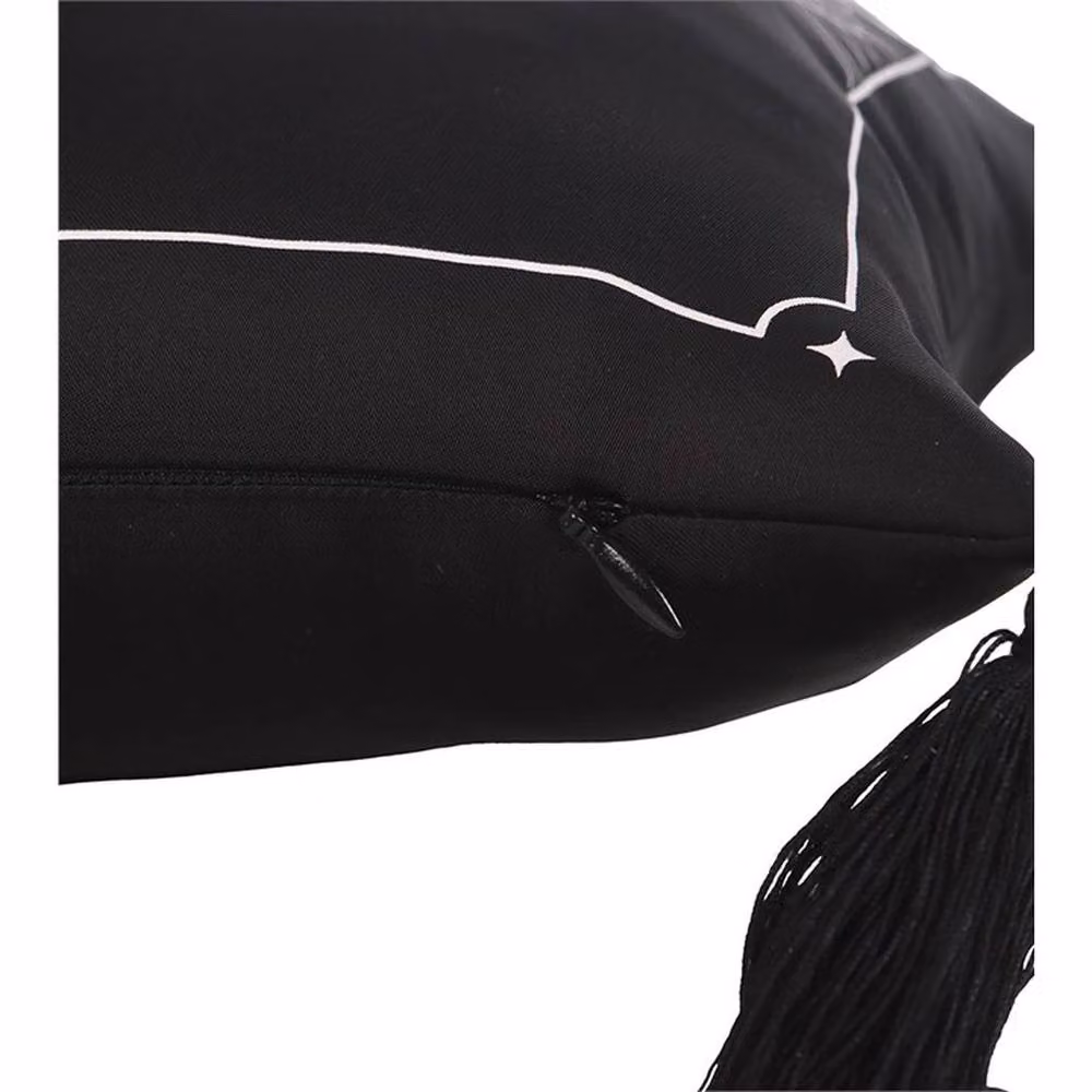 Uniqueful Dying to Go to Sleep Satin Cushion in Black, 40 x 40 cm – 2