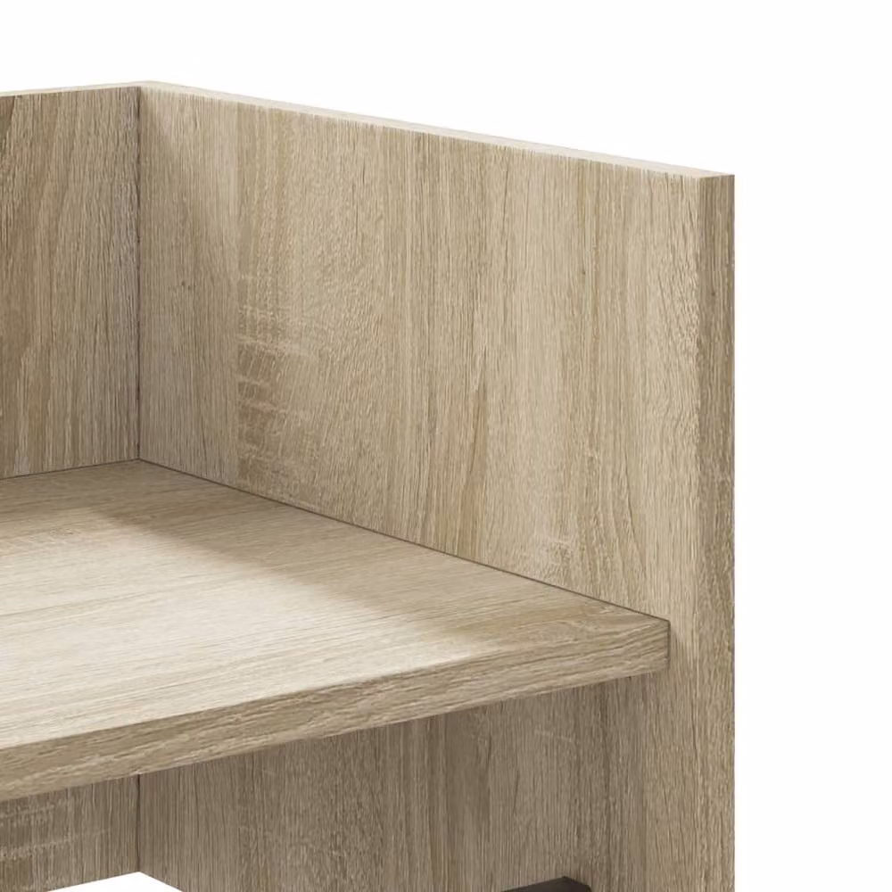 Berkfield Home Sonoma Oak Wall Shelf in Tan, W/D/H: 70.5 x 35 x 30.5 cm – 4