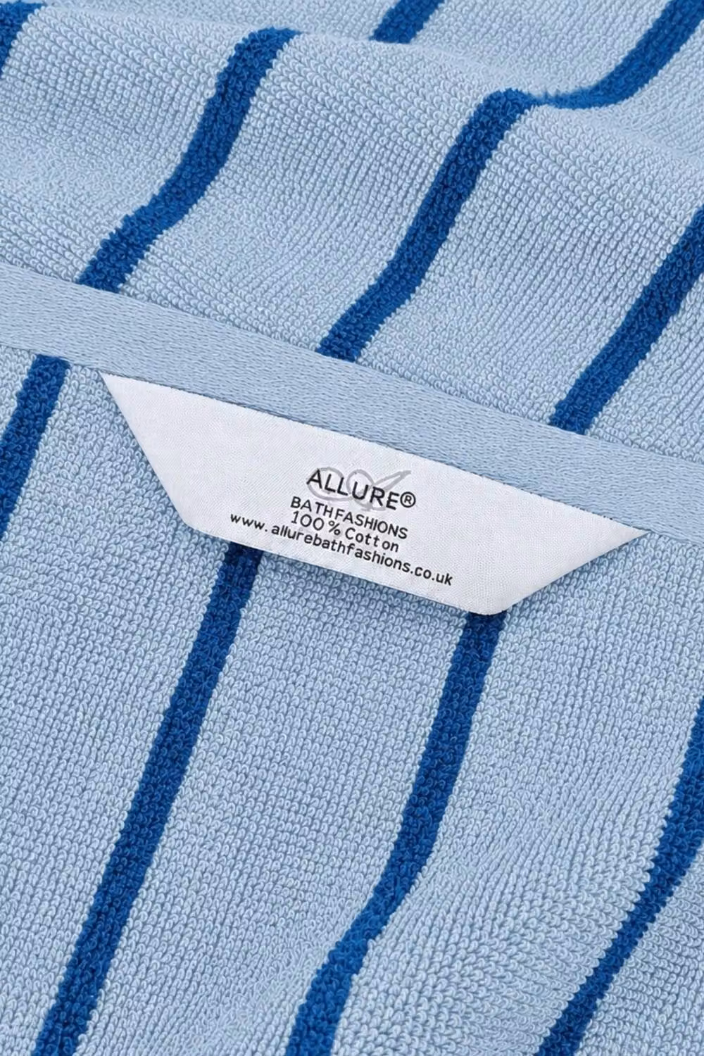 Allure Bath Fashions Strand Striped Cotton Towels in Blue – 3