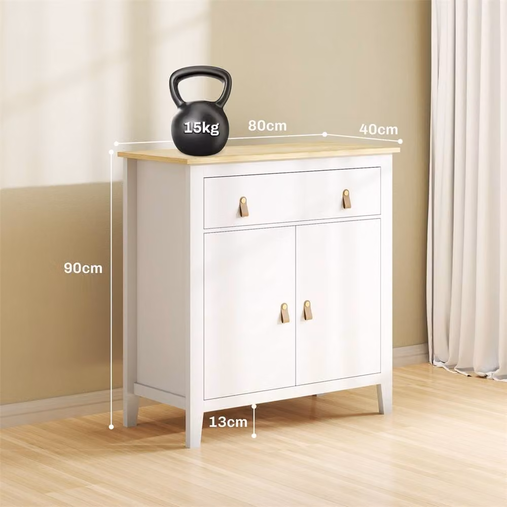EONLION White Storage Cabinet with Drawer – 2