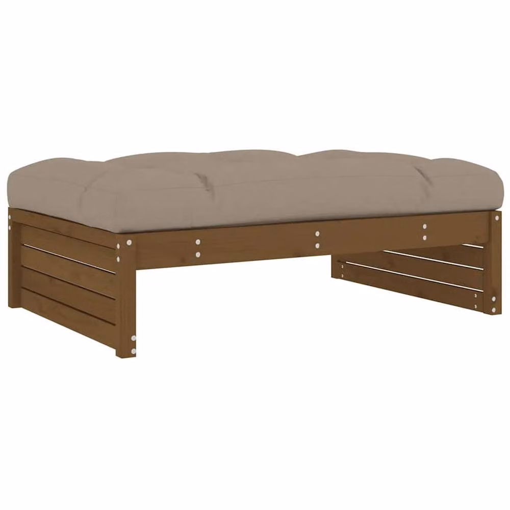Berkfield Home Beautiful Garden Footstool in Honey Brown Solid Pine, W: 120 cm, D: 80 cm – 3