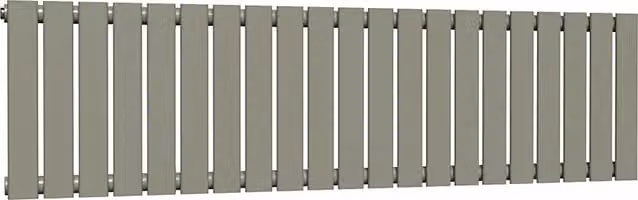 Lux Heat Flat Horizontal Single Coloured Radiator in Dark Sage, W: 1470 mm, H: 600 mm