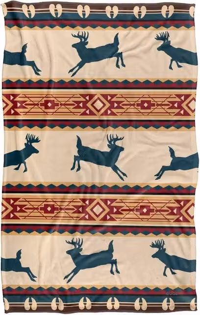 JQ Licensing Southwest Lodge Deer Silky Touch Super Soft Fleece Throw Blanket, Multicolour, W/D/H: 91 x 147 cm – 6