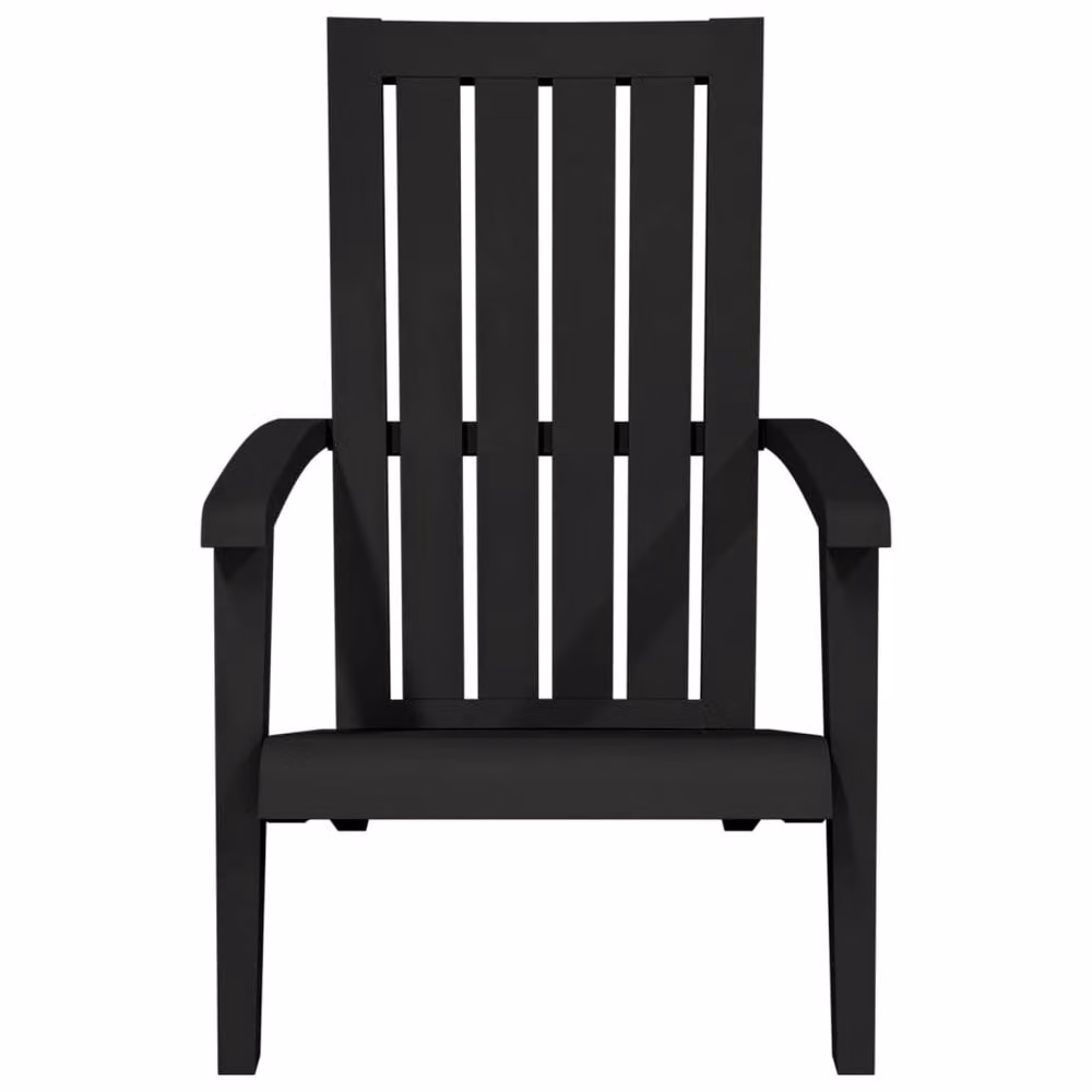 Berkfield Home Garden Adirondack Chair in Black Polypropylene – 3